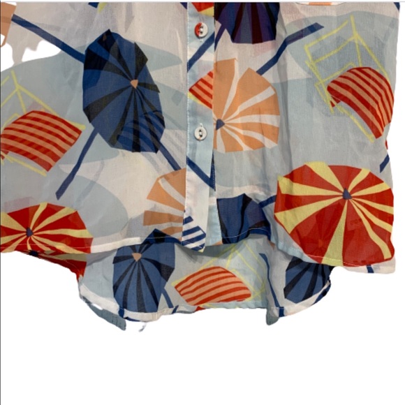 Quicksilver Sheer Blouse with Umbrella Print XS - Picture 5 of 6